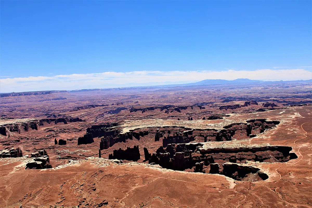 Canyon country seen from Grand View Point in Canyonlands National Park