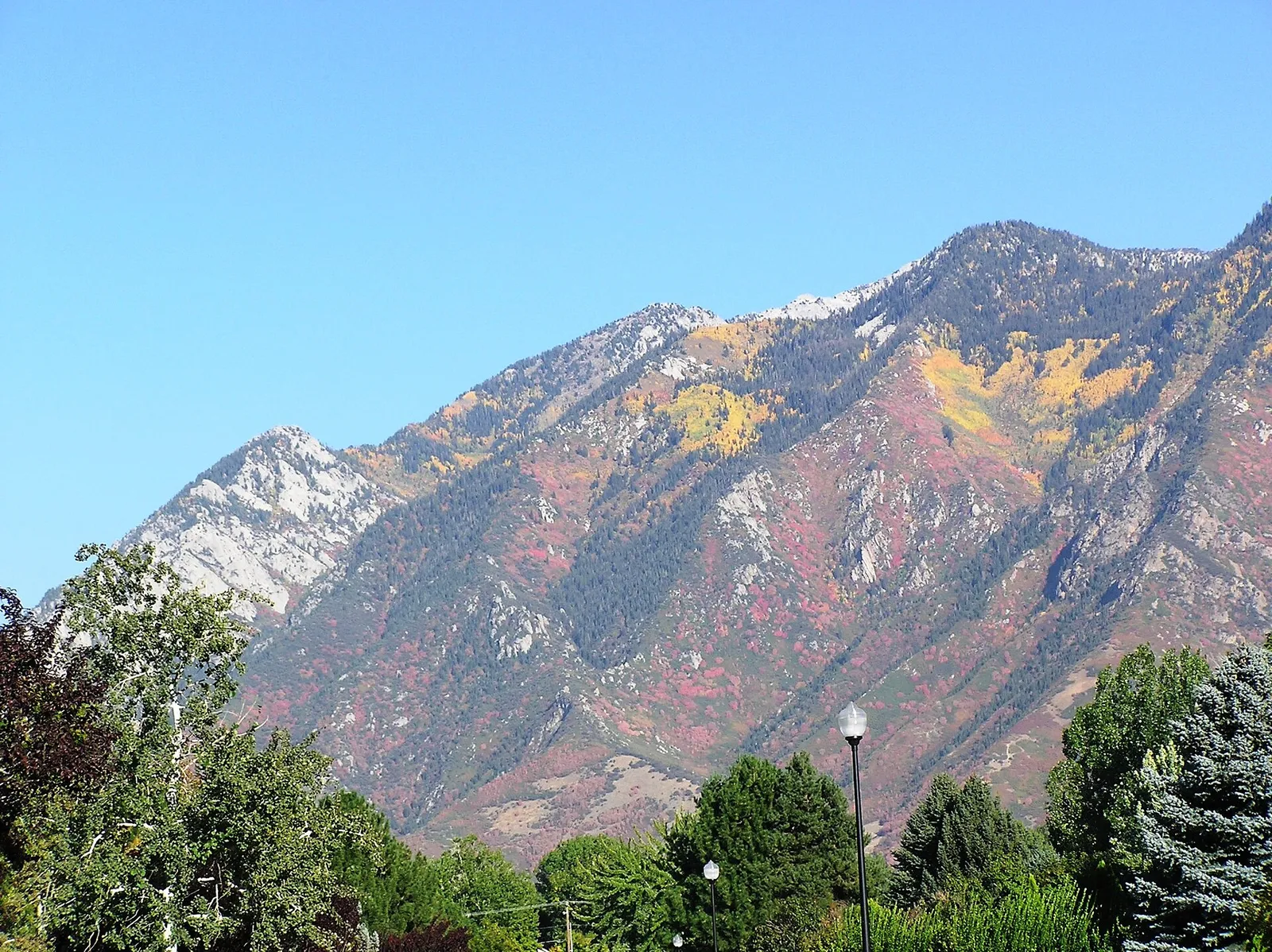 The Wasatch Mountains above a Sandy neighborhood