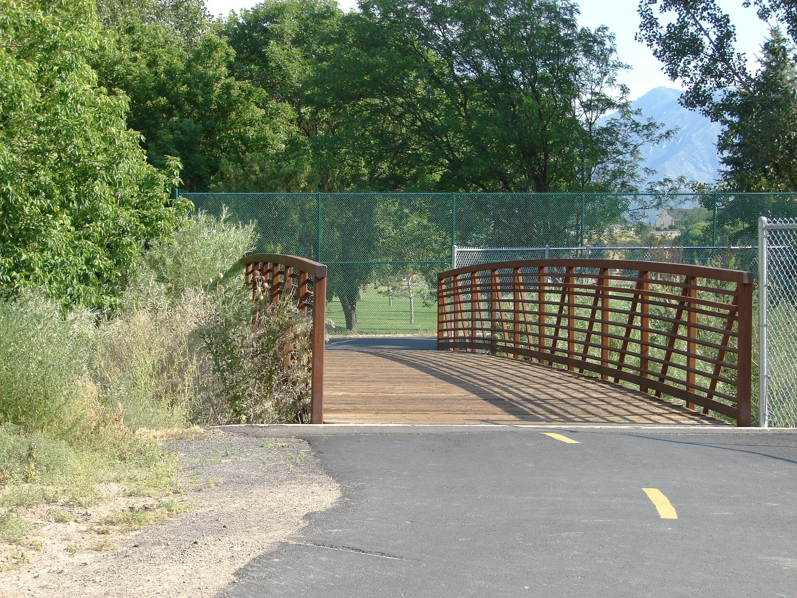 A bridge on the Spanish Fork River Trail near Canyon View Park