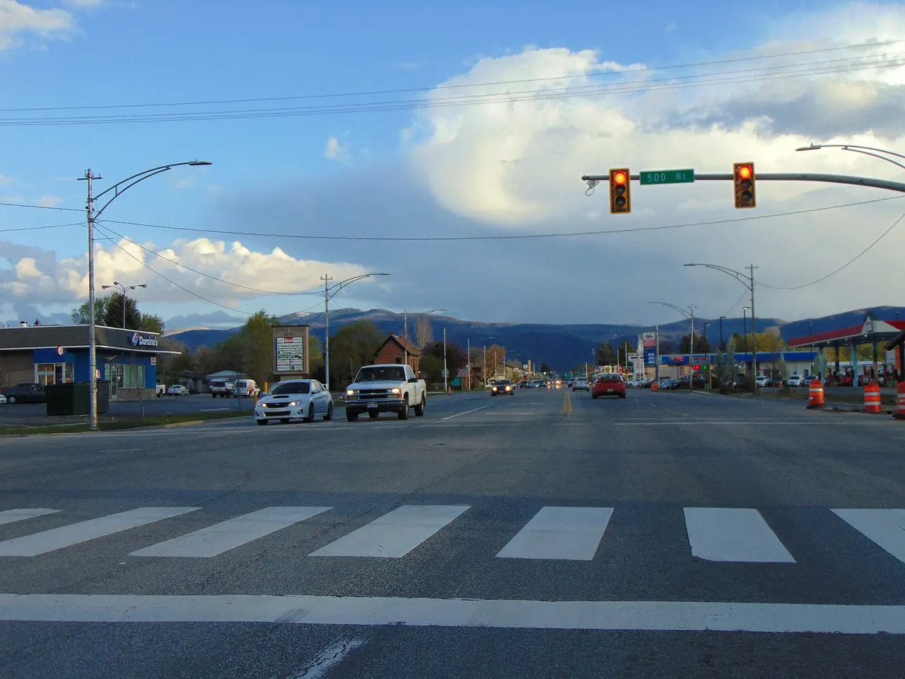 Main Street in Heber City, looking south from a crosswalk