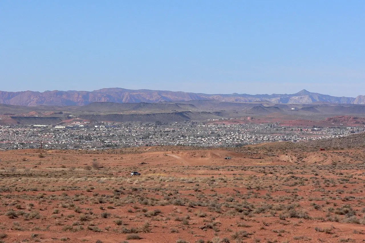 St. George, Utah, seen from the east