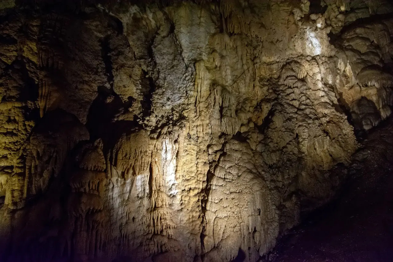 Timpanogos Cave National Monument high on the walls of American Fork Canyon