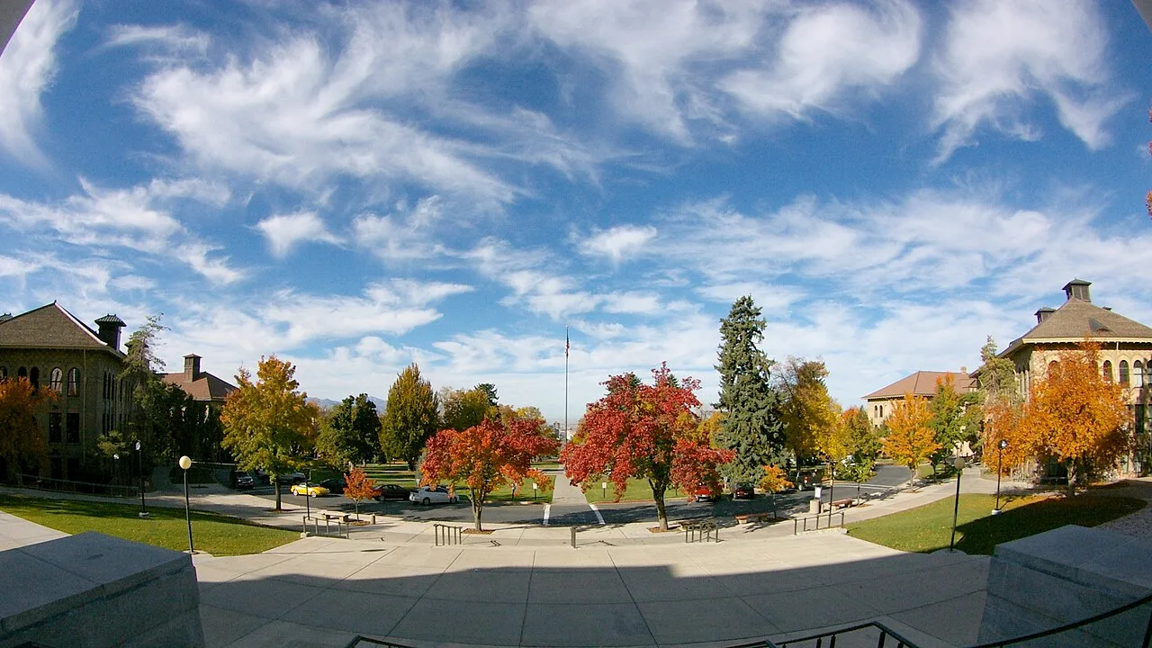 President's Circle seen from the Park Building on the University of Utah campus