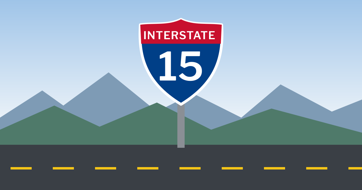 Interstate sign: I-15