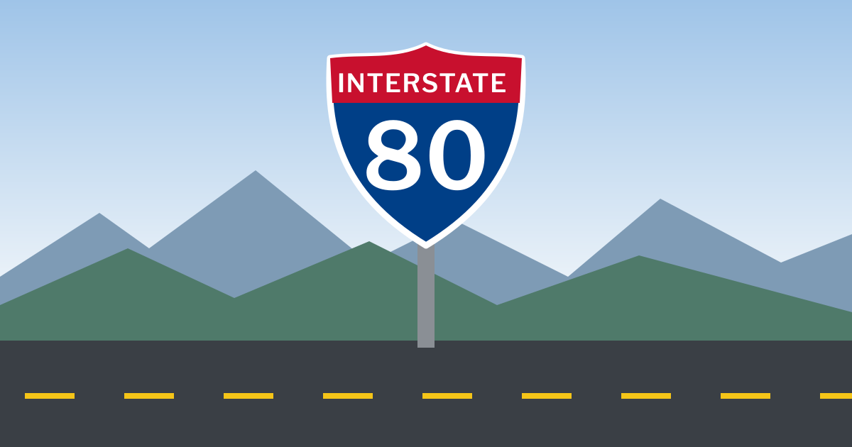 Interstate sign: I-80