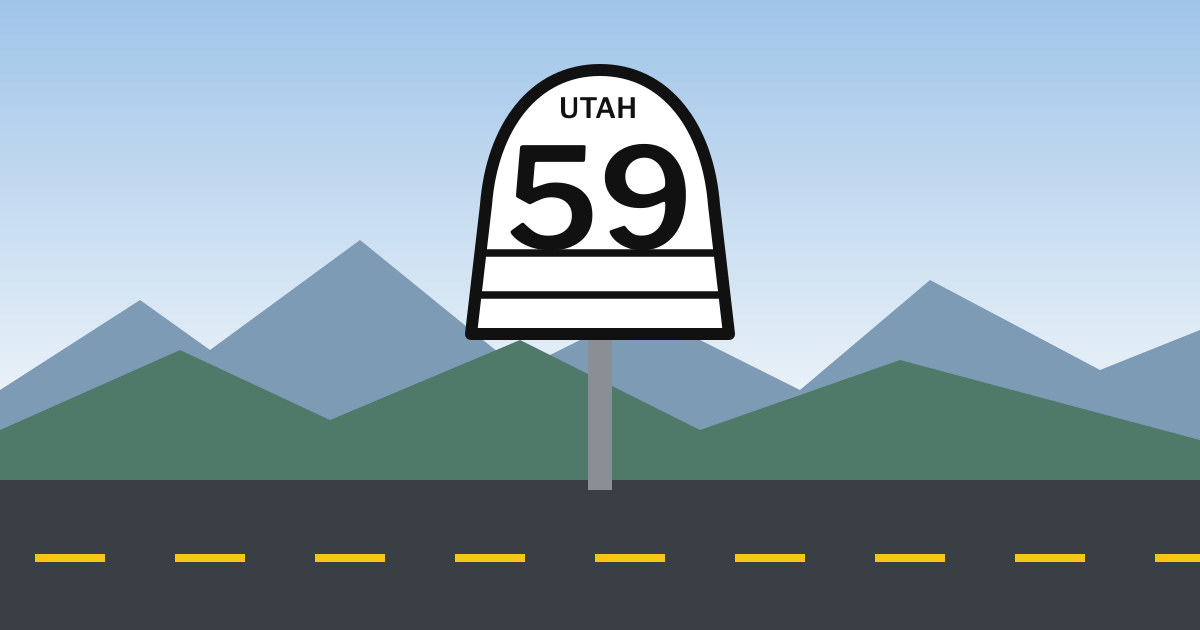 Utah state route sign: SR-59