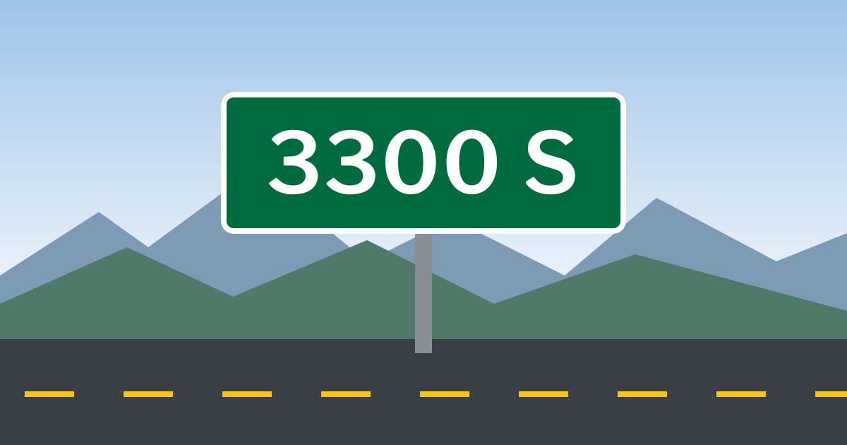 Street sign: 3300 S