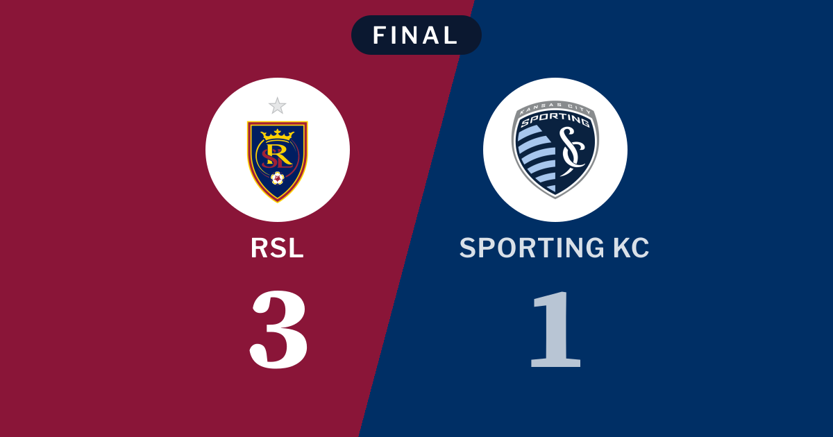 Final score: Real Salt Lake 3, Sporting Kansas City 1